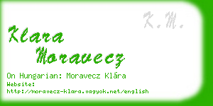 klara moravecz business card